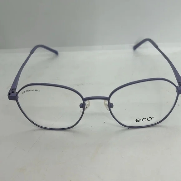 ECO Chia Eyeglasses Frames RXable & Magnet Sunglasses Lavender 50-18-140 MWT